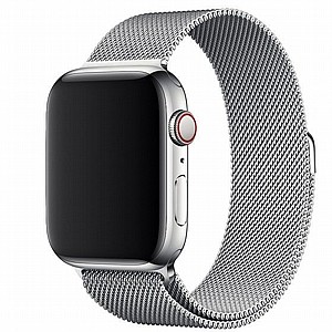 רצועת מתכת מדגם Milanese Loop Magnetic Steel Band מבית LaTera לשעון חכם מדגם: Apple Watch 38mm/40mm/41mm (צבע Silver) רצועת מתכת מדגם Milanese Loop Magnetic Steel Band מבית LaTera לשעון חכם מדגם: Apple Watch 38mm/40mm/41mm (צבע Silver)