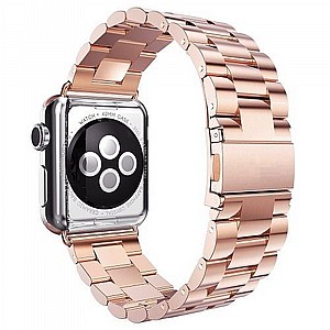 ����� ���� ���� Three Straps Steel Band ���� LaTera ����� ��� ����: Apple Watch 42mm/44mm/45mm (��� Rose Gold)