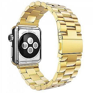 רצועת מתכת מדגם Three Straps Steel Band מבית LaTera לשעון חכם מדגם: Apple Watch 42mm/44mm/45mm (צבע Gold) רצועת מתכת מדגם Three Straps Steel Band מבית LaTera לשעון חכם מדגם: Apple Watch 42mm/44mm/45mm (צבע Gold)