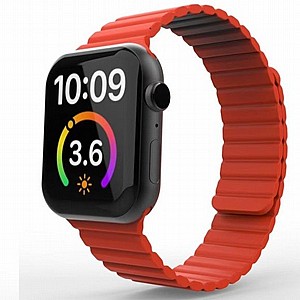 ����� ������� ����  Magnetic Loop Silicone Band ���� LaTera ����� ��� ����: Apple Watch 42mm/44mm/45mm (��� Red)