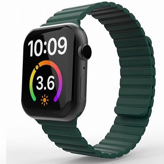 ����� ������� ����  Magnetic Loop Silicone Band ���� LaTera ����� ��� ����: Apple Watch 42mm/44mm/45mm (��� Green)