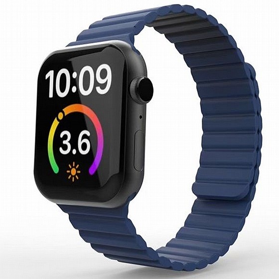 ����� ������� ����  Magnetic Loop Silicone Band ���� LaTera ����� ��� ����: Apple Watch 38mm/40mm/41mm (��� Blue)