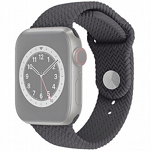 ����� ������� ����  Woven Pattern Silicone Band ���� LaTera ����� ��� ����: Apple Watch 38mm/40mm/41mm (��� charcoal)