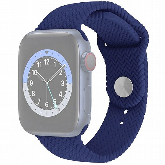 ����� ������� ����  Woven Pattern Silicone Band ���� LaTera ����� ��� ����: Apple Watch 38mm/40mm/41mm (��� Blue)