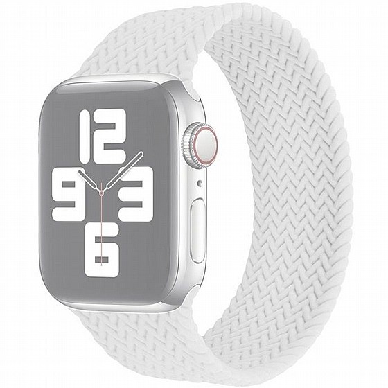 ����� ������� ����  Single Turn Woven Silicone Band ���� LaTera ����� ��� ����: Apple Watch 42mm/44mm/45mm (��� White)