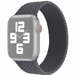 רצועת סיליקון מדגם Single Turn Woven Silicone Band מבית LaTera לשעון חכם מדגם: Apple Watch 42mm/44mm/45mm (צבע Black Grey) רצועת סיליקון מדגם Single Turn Woven Silicone Band מבית LaTera לשעון חכם מדגם: Apple Watch 42mm/44mm/45mm (צבע Black Grey)