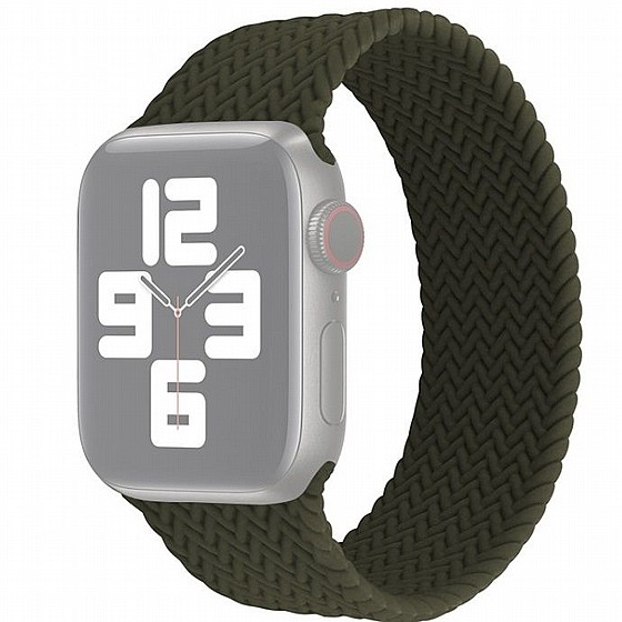 ����� ������� ����  Single Turn Woven Silicone Band ���� LaTera ����� ��� ����: Apple Watch 38mm/40mm/41mm (��� Army Green)