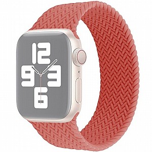 ����� ������� ����  Single Turn Woven Silicone Band ���� LaTera ����� ��� ����: Apple Watch 38mm/40mm/41mm (��� Watermelon Red)