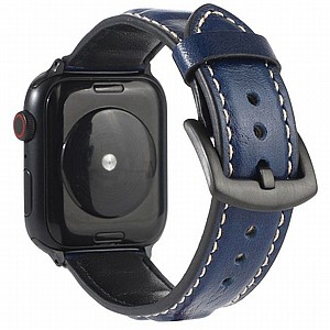 רצועת עור מדגם Woven Genuine Leather Band מבית LaTera לשעון חכם מדגם: Apple Watch 42mm/44mm/45mm (צבע Blue) רצועת עור מדגם Woven Genuine Leather Band מבית LaTera לשעון חכם מדגם: Apple Watch 42mm/44mm/45mm (צבע Blue)