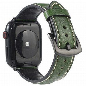 ����� ��� ����   Woven Genuine Leather Band ���� LaTera ����� ��� ����: Apple Watch 42mm/44mm/45mm (��� Green)