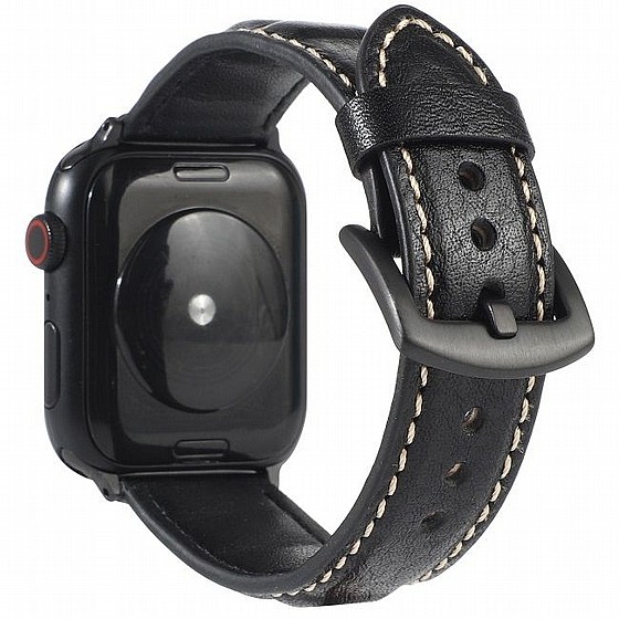 ����� ��� ����   Woven Genuine Leather Band ���� LaTera ����� ��� ����: Apple Watch 42mm/44mm/45mm (��� Black)