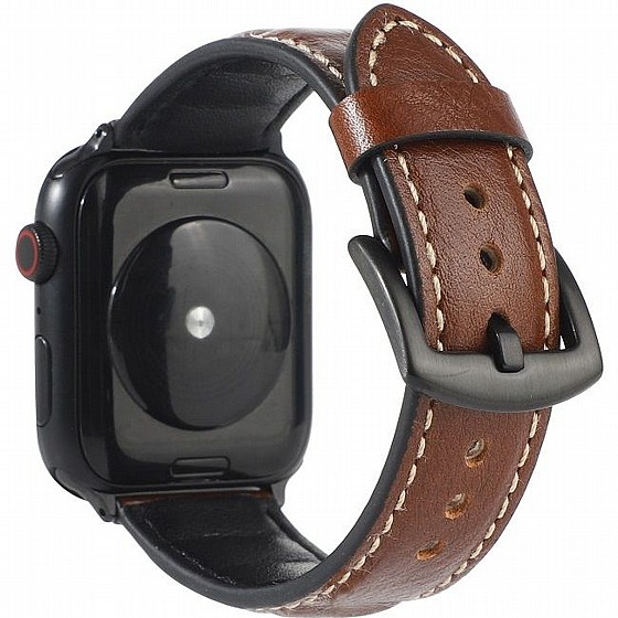 ����� ��� ����   Woven Genuine Leather Band ���� LaTera ����� ��� ����: Apple Watch 38mm/40mm/41mm (��� Dark Brown)
