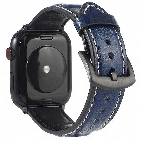 ����� ��� ����   Woven Genuine Leather Band ���� LaTera ����� ��� ����: Apple Watch 38mm/40mm/41mm (��� Blue)