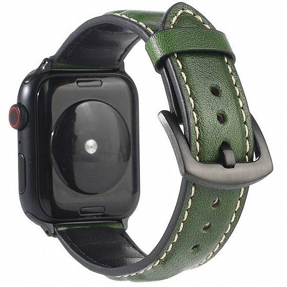 ����� ��� ����   Woven Genuine Leather Band ���� LaTera ����� ��� ����: Apple Watch 38mm/40mm/41mm (��� Green)