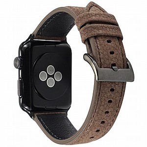 רצועת עור מדגם Litchi Genuine Leather Band מבית LaTera לשעון חכם מדגם: Apple Watch 42mm/44mm/45mm (צבע Khaki) רצועת עור מדגם Litchi Genuine Leather Band מבית LaTera לשעון חכם מדגם: Apple Watch 42mm/44mm/45mm (צבע Khaki)