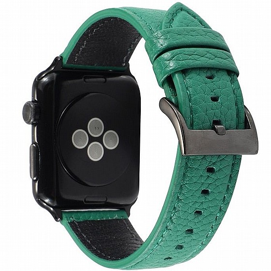 ����� ��� ����   Litchi Genuine Leather Band ���� LaTera ����� ��� ����: Apple Watch 42mm/44mm/45mm (��� Green)