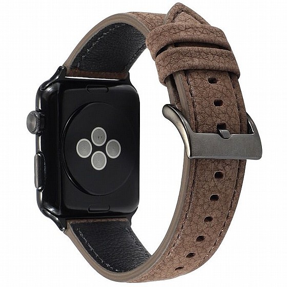 ����� ��� ����   Litchi Genuine Leather Band ���� LaTera ����� ��� ����: Apple Watch 38mm/40mm/41mm (��� Khaki)