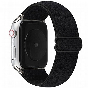 ����� �� / ������ ���� Solid Color Nylon Band ���� LaTera ����� ��� ����: Apple Watch 42mm/44mm/45mm (��� Black)