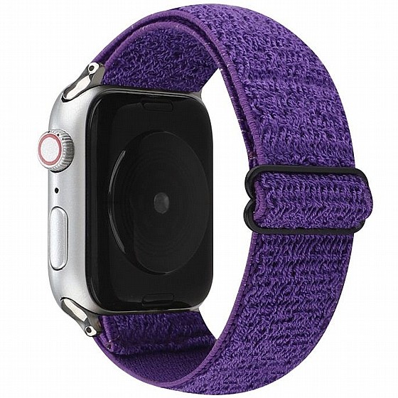 ����� �� / ������ ���� Solid Color Nylon Band ���� LaTera ����� ��� ����: Apple Watch 38mm/40mm/41mm (��� Purple)