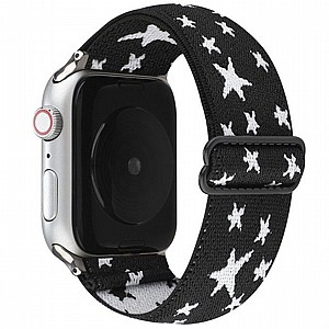����� �� / ������ ���� Ethnic Style Nylon Band ���� LaTera ����� ��� ����: Apple Watch 42mm/44mm/45mm (��� Black/White)