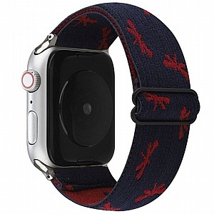 רצועת בד / ניילון מדגם Ethnic Style Nylon Band מבית LaTera לשעון חכם מדגם: Apple Watch 38mm/40mm/41mm (צבע Wine/Red Blue) רצועת בד / ניילון מדגם Ethnic Style Nylon Band מבית LaTera לשעון חכם מדגם: Apple Watch 38mm/40mm/41mm (צבע Wine/Red Blue)