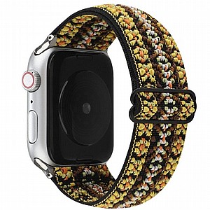 רצועת בד / ניילון מדגם Ethnic Style Nylon Band מבית LaTera לשעון חכם מדגם: Apple Watch 38mm/40mm/41mm (צבע Yellow) רצועת בד / ניילון מדגם Ethnic Style Nylon Band מבית LaTera לשעון חכם מדגם: Apple Watch 38mm/40mm/41mm (צבע Yellow)