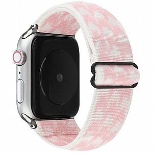 רצועת בד / ניילון מדגם Ethnic Style Nylon Band מבית LaTera לשעון חכם מדגם: Apple Watch 38mm/40mm/41mm (צבע Pink) רצועת בד / ניילון מדגם Ethnic Style Nylon Band מבית LaTera לשעון חכם מדגם: Apple Watch 38mm/40mm/41mm (צבע Pink)
