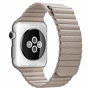 רצועת עור מדגם Magnetic Leather Band מבית LaTera לשעון חכם מדגם: Apple Watch 42mm/44mm/45mm (צבע Khaki) רצועת עור מדגם Magnetic Leather Band מבית LaTera לשעון חכם מדגם: Apple Watch 42mm/44mm/45mm (צבע Khaki)