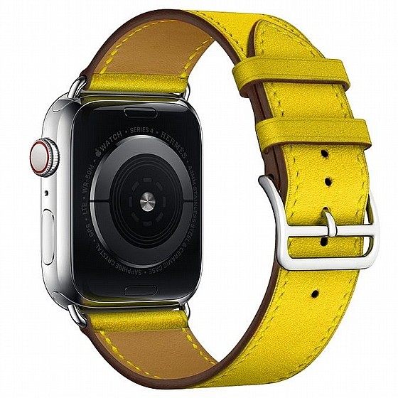 ����� ��� ���� Replacement Leather  Band ���� LaTera ����� ��� ����: Apple Watch 42mm/44mm/45mm (��� Yellow)
