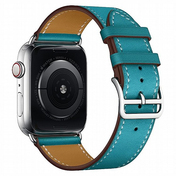 ����� ��� ���� Replacement  Leather Band ���� LaTera ����� ��� ����: Apple Watch 42mm/44mm/45mm (��� Blue)