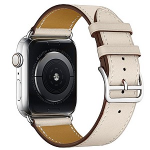 רצועת עור מדגם Replacement Leather Band מבית LaTera לשעון חכם מדגם: Apple Watch 38mm/40mm/41mm (צבע Creamy white) רצועת עור מדגם Replacement Leather Band מבית LaTera לשעון חכם מדגם: Apple Watch 38mm/40mm/41mm (צבע Creamy white)