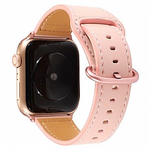 רצועת עור מדגם Solid Genuine Leather Band מבית LaTera לשעון חכם מדגם: Apple Watch 42mm/44mm/45mm (צבע Pink) רצועת עור מדגם Solid Genuine Leather Band מבית LaTera לשעון חכם מדגם: Apple Watch 42mm/44mm/45mm (צבע Pink)