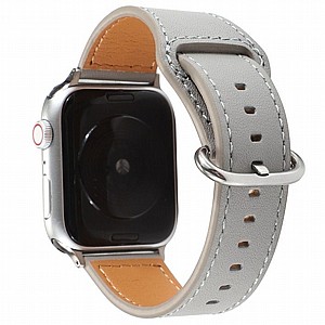 ����� ��� ���� Solid Genuine Leather Band ���� LaTera ����� ��� ����: Apple Watch 38mm/40mm/41mm (��� Grey)