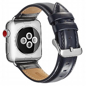 ����� ��� ����  Crazy Horse Leather Band ���� LaTera ����� ��� ����: Apple Watch 42mm/44mm/45mm (��� Dark Blue)