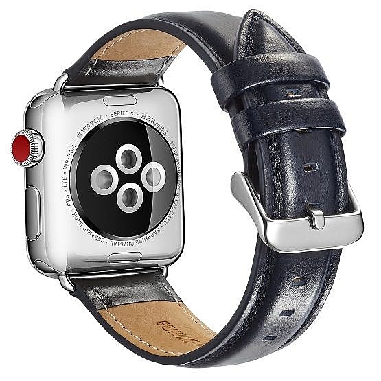 ����� ��� ����  Crazy Horse Leather Band ���� LaTera ����� ��� ����: Apple Watch 38mm/40mm/41mm (��� Dark Blue)