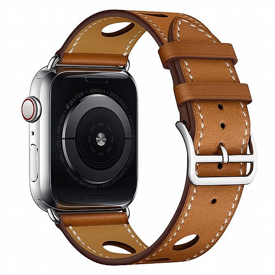 ����� ��� ����  Fashionable Circle Leather Band ���� LaTera ����� ��� ����: Apple Watch 38mm/40mm/41mm (��� Brown)