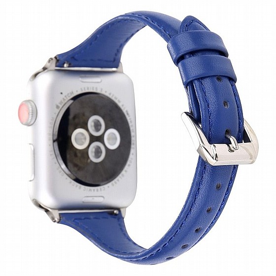 ����� ��� ����  Simple Fashion Leather Band ���� LaTera ����� ��� ����: Apple Watch 42mm/44mm/45mm (��� Blue)