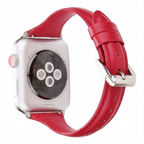����� ��� ����  Simple Fashion Leather Band ���� LaTera ����� ��� ����: Apple Watch 38mm/40mm/41mm (��� Red)