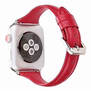 ����� ��� ����  Simple Fashion Leather Band ���� LaTera ����� ��� ����: Apple Watch 38mm/40mm/41mm (��� Red)