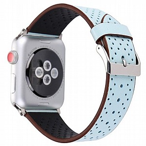 ����� ��� ����   Fashion Genuine Leather Band ���� LaTera ����� ��� ����: Apple Watch 42mm/44mm/45mm (��� Blue)