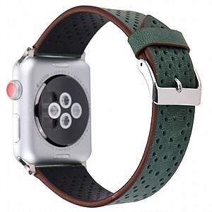 רצועת עור מדגם Fashion Genuine Leather Band מבית LaTera לשעון חכם מדגם: Apple Watch 38mm/40mm/41mm (צבע Green) רצועת עור מדגם Fashion Genuine Leather Band מבית LaTera לשעון חכם מדגם: Apple Watch 38mm/40mm/41mm (צבע Green)