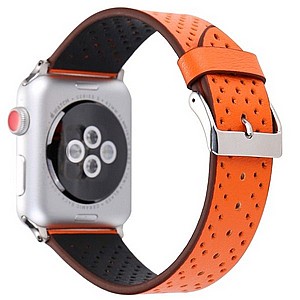 רצועת עור מדגם Fashion Genuine Leather Band מבית LaTera לשעון חכם מדגם: Apple Watch 38mm/40mm/41mm (צבע Orange) רצועת עור מדגם Fashion Genuine Leather Band מבית LaTera לשעון חכם מדגם: Apple Watch 38mm/40mm/41mm (צבע Orange)