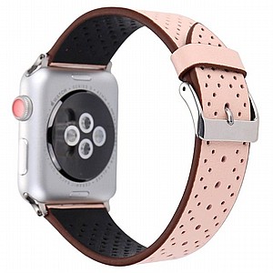 רצועת עור מדגם Fashion Genuine Leather Band מבית LaTera לשעון חכם מדגם: Apple Watch 38mm/40mm/41mm (צבע Pink) רצועת עור מדגם Fashion Genuine Leather Band מבית LaTera לשעון חכם מדגם: Apple Watch 38mm/40mm/41mm (צבע Pink)