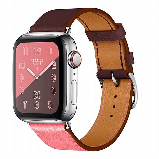 ����� ��� ����  Two Color Single Leather Band ���� LaTera ����� ��� ����: Apple Watch 42mm/44mm/45mm (��� Pink/Wine Red)