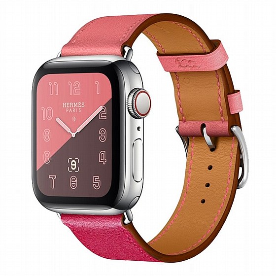 ����� ��� ����  Two Color Single Leather Band ���� LaTera ����� ��� ����: Apple Watch 42mm/44mm/45mm (��� Rose Red/Pink)