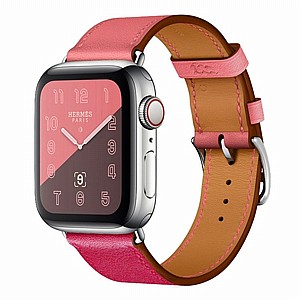 ����� ��� ����  Two Color Single Leather Band ���� LaTera ����� ��� ����: Apple Watch 42mm/44mm/45mm (��� Rose Red/Pink)