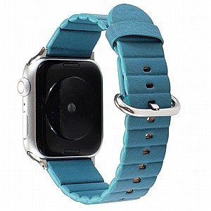 ����� ��� ����   Loop Stripes Leather Band ���� LaTera ����� ��� ����: Apple Watch 38mm/40mm/41mm (��� Sky Blue)