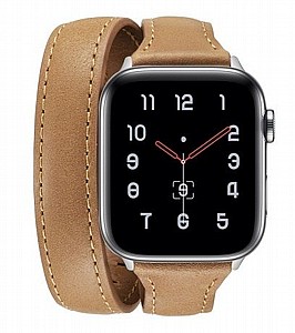 רצועת עור מדגם Thin Genuine Double Loop Leather Band מבית LaTera לשעון חכם מדגם: Apple Watch 42mm/44mm/45mm (צבע Brown) רצועת עור מדגם Thin Genuine Double Loop Leather Band מבית LaTera לשעון חכם מדגם: Apple Watch 42mm/44mm/45mm (צבע Brown)