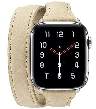 ����� ��� ����   Thin Genuine Double Loop Leather Band ���� LaTera ����� ��� ����: Apple Watch 38mm/40mm/41mm (��� Creamy white)