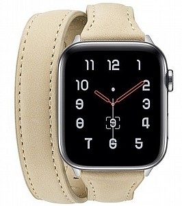 רצועת עור מדגם Thin Genuine Double Loop Leather Band מבית LaTera לשעון חכם מדגם: Apple Watch 38mm/40mm/41mm (צבע Creamy white) רצועת עור מדגם Thin Genuine Double Loop Leather Band מבית LaTera לשעון חכם מדגם: Apple Watch 38mm/40mm/41mm (צבע Creamy white)